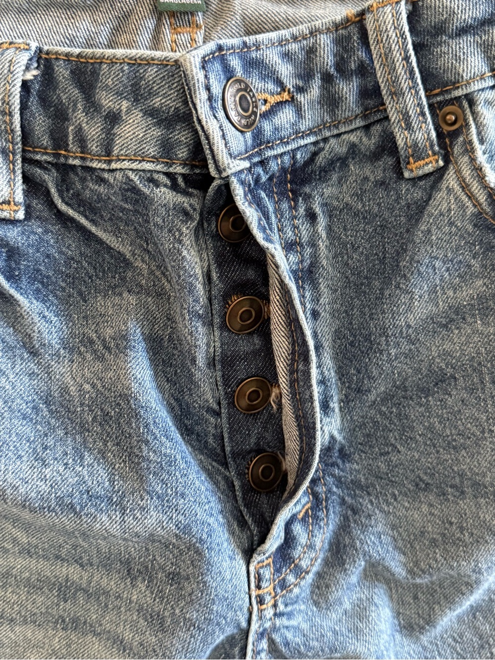 Wild Fable High Rise Straight Leg Jeans Medium Wash Button Fly Women’s Size 10 - Picture 4 of 5